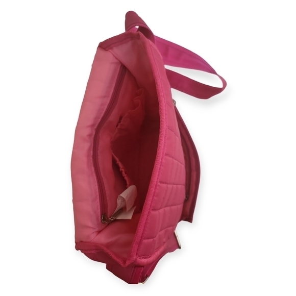 lug Hot Pink Quilted Moped Messenger Crossbody Bag - Picture 7 of 9